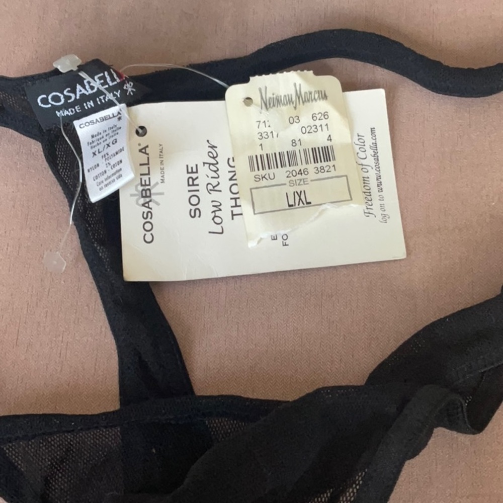 Cosabella Black Mesh Panties - Picture 2 of 5